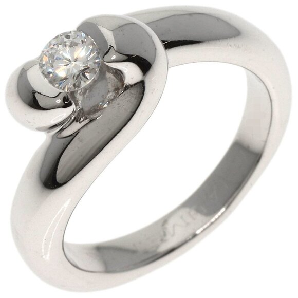 CHAUMET 18k White Gold Diamond Ring - Picture 2 of 9